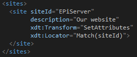 modifications to the generic configuration settings