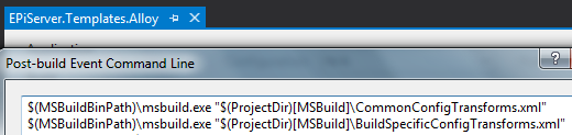 post-build event